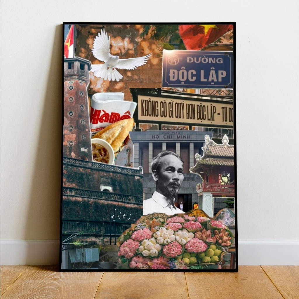 [ ẢNH THẬT ] Tranh canvas trang trí tự hào là người Việt Nam SNY25 - Tranh chủ đề đất nước độc lập - tự do - hạnh phúc