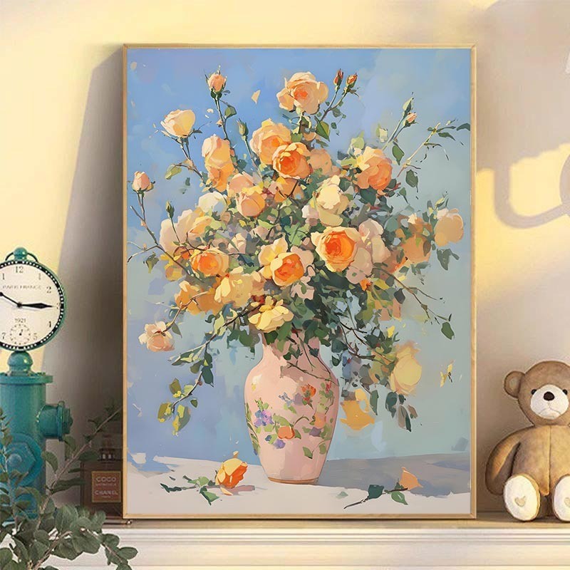 Tranh tường canvas cao cấp, tranh in hoa có độ nét cực caoTranh tường trang trí phòng khách, phù hợp cho phòng khách