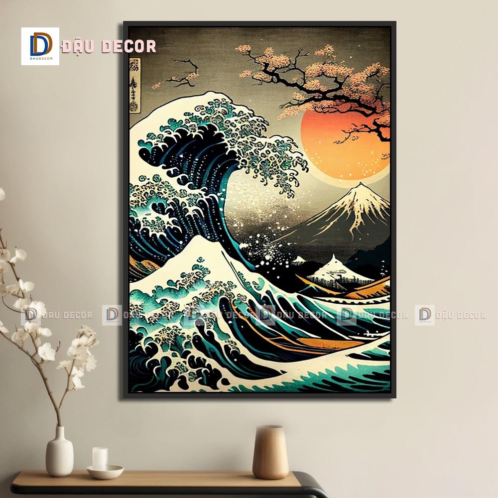 Tranh Canvas treo tường trang trí nhà hàng phong cách Nhật bản,tranh trang trí nhà hàng susi.Tranh trang trí phòng khách