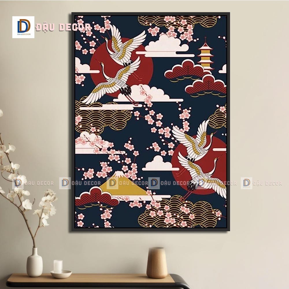Tranh Canvas treo tường trang trí nhà hàng phong cách Nhật bản,tranh trang trí nhà hàng susi.Tranh trang trí phòng khách