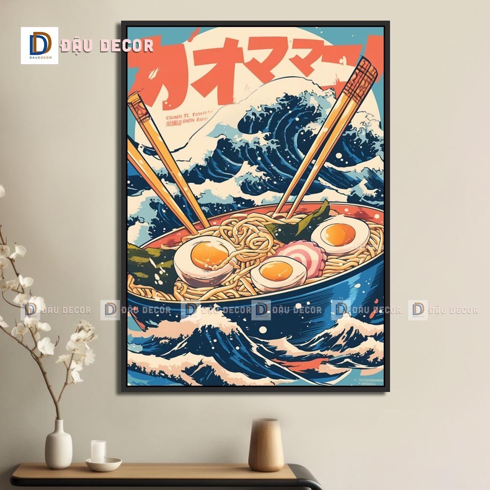 Tranh Canvas treo tường trang trí nhà hàng phong cách Nhật bản,tranh trang trí nhà hàng susi.Tranh trang trí phòng khách