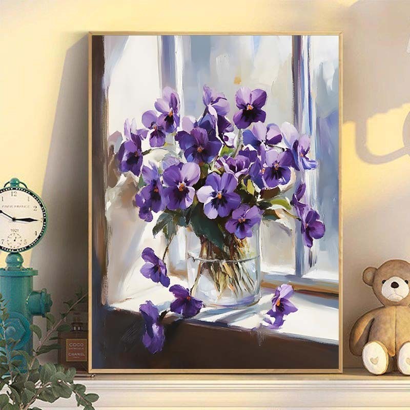 Tranh tường canvas cao cấp, tranh in hoa có độ nét cực caoTranh tường trang trí phòng khách, phù hợp cho phòng khách