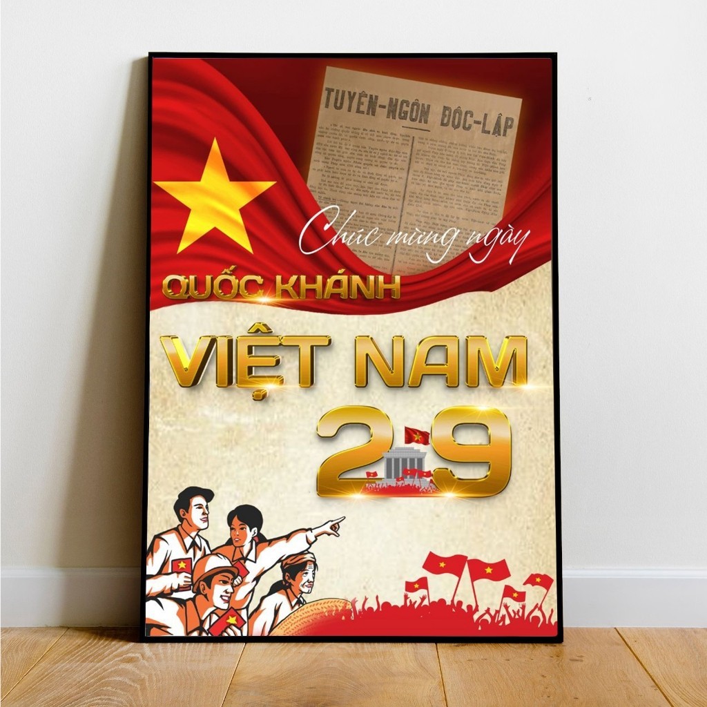 [ ẢNH THẬT ] Tranh canvas trang trí tự hào là người Việt Nam SNY25 - Tranh chủ đề đất nước độc lập - tự do - hạnh phúc