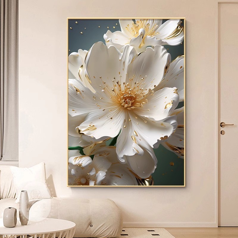 Tranh tường canvas cao cấp, tranh in hoa có độ nét cực caoTranh tường trang trí phòng khách, phù hợp cho phòng khách