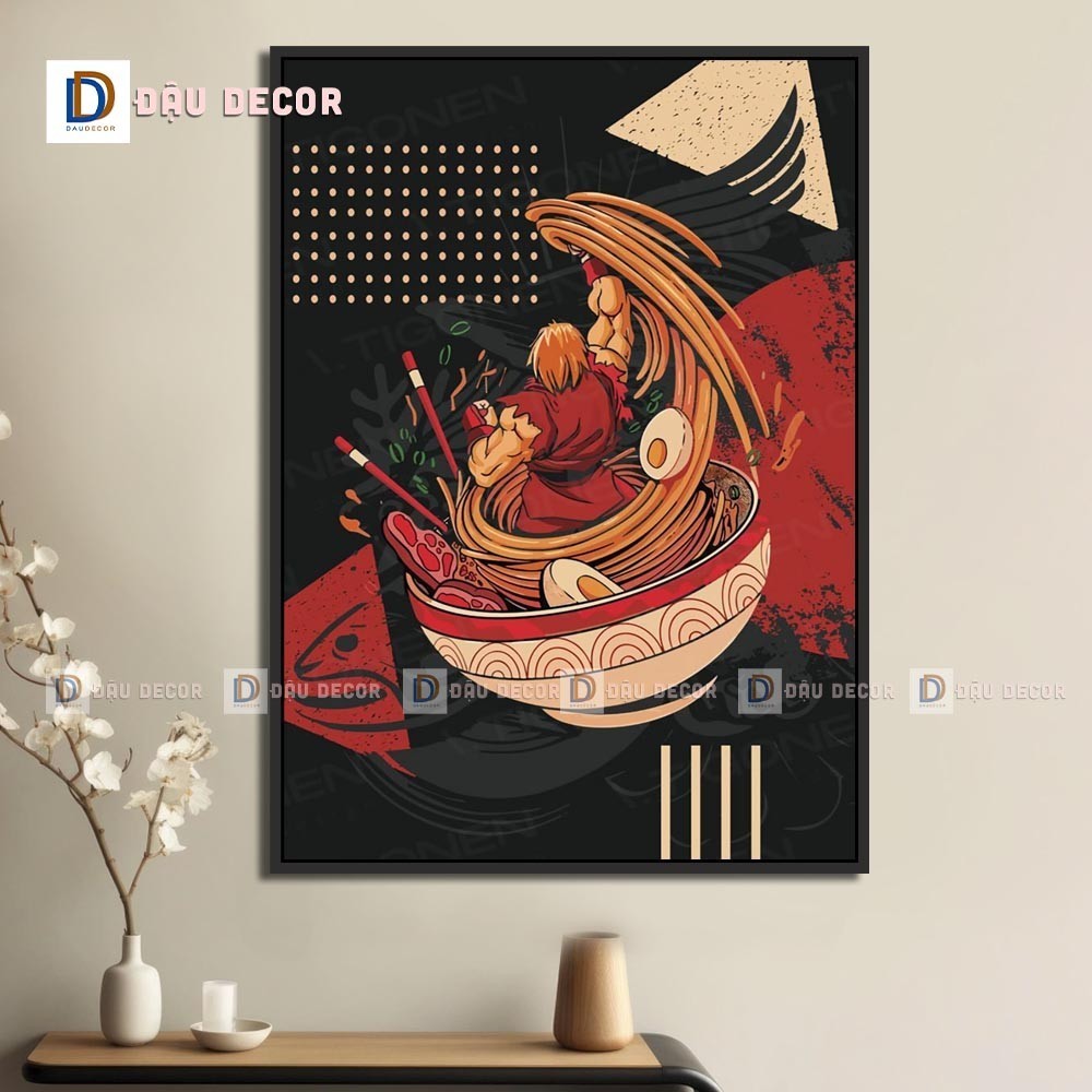 Tranh Canvas treo tường trang trí nhà hàng phong cách Nhật bản,tranh trang trí nhà hàng susi.Tranh trang trí phòng khách