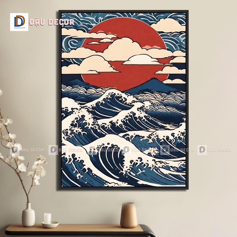 Tranh Canvas treo tường trang trí nhà hàng phong cách Nhật bản,tranh trang trí nhà hàng susi.Tranh trang trí phòng khách