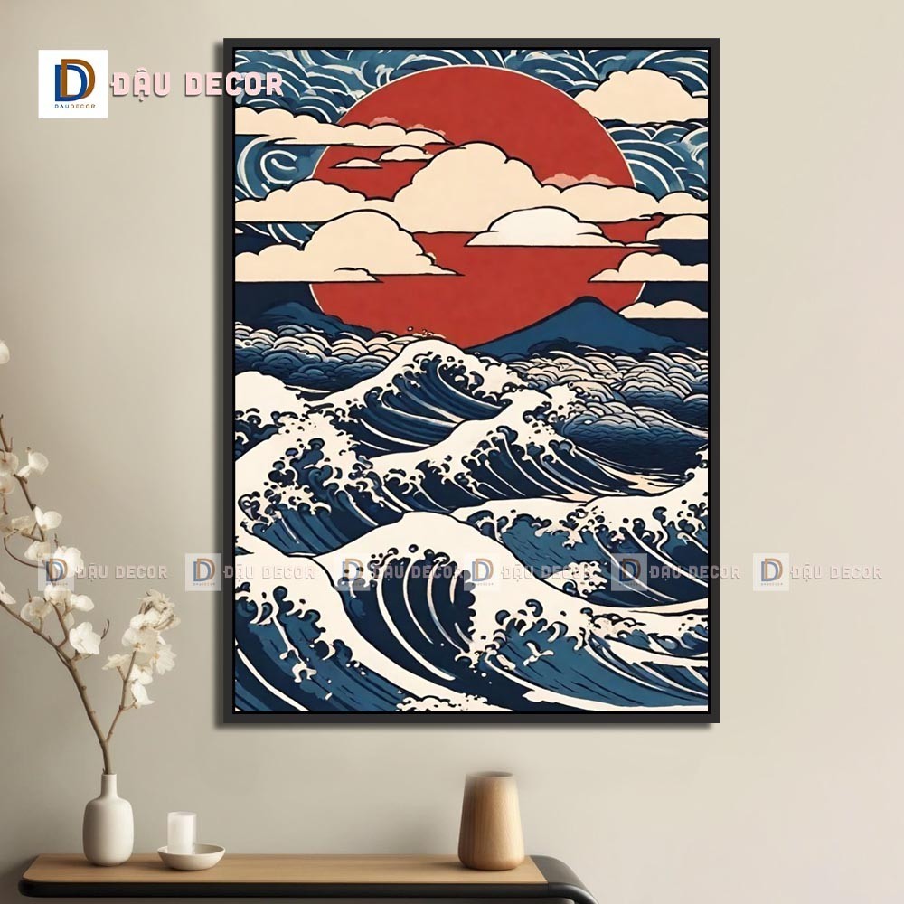 Tranh Canvas treo tường trang trí nhà hàng phong cách Nhật bản,tranh trang trí nhà hàng susi.Tranh trang trí phòng khách