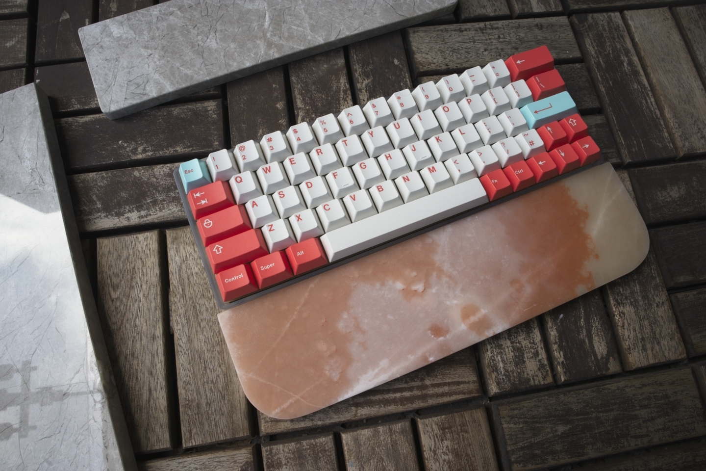 Coral Marble Wrist Rest