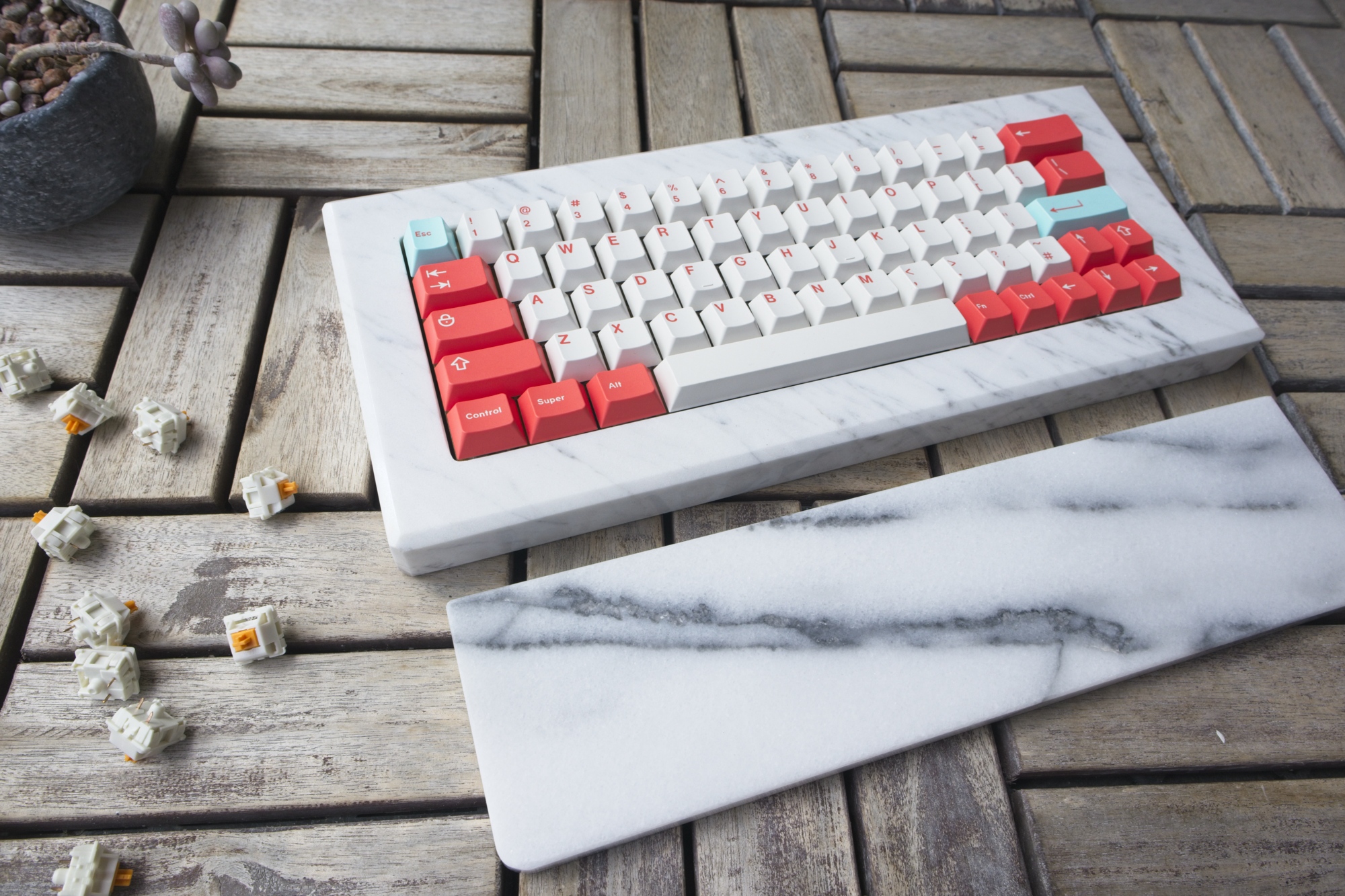 White Marble Wrist Rest