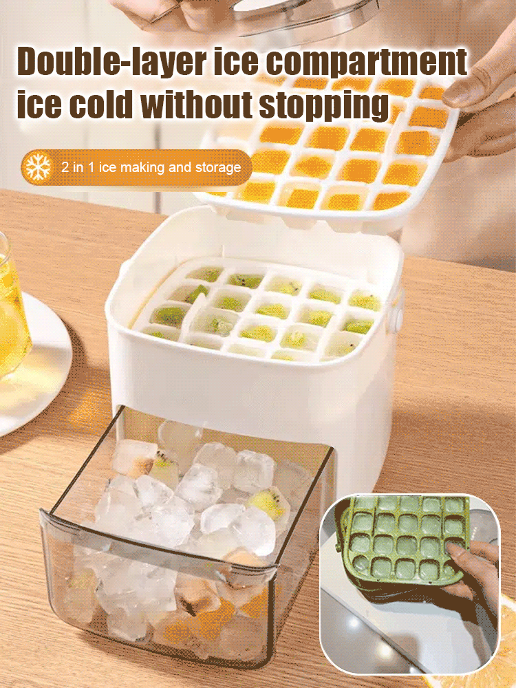Instant Chill Desktop Ice Maker |200 Cubes in 2 Mins | Space-Saving Design