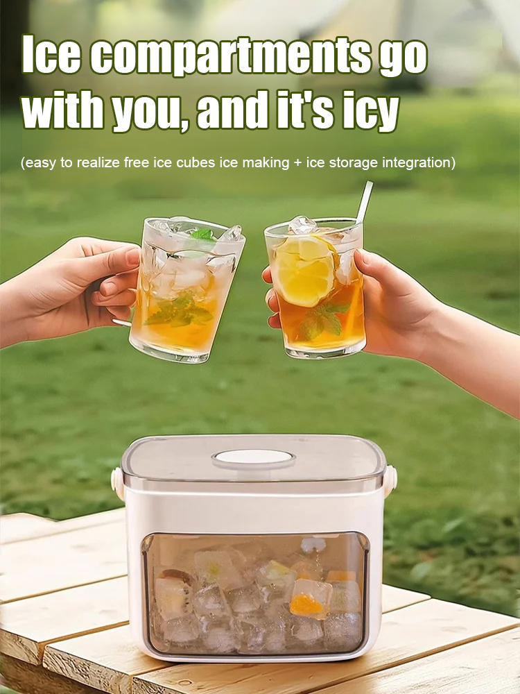 Instant Chill Desktop Ice Maker |200 Cubes in 2 Mins | Space-Saving Design