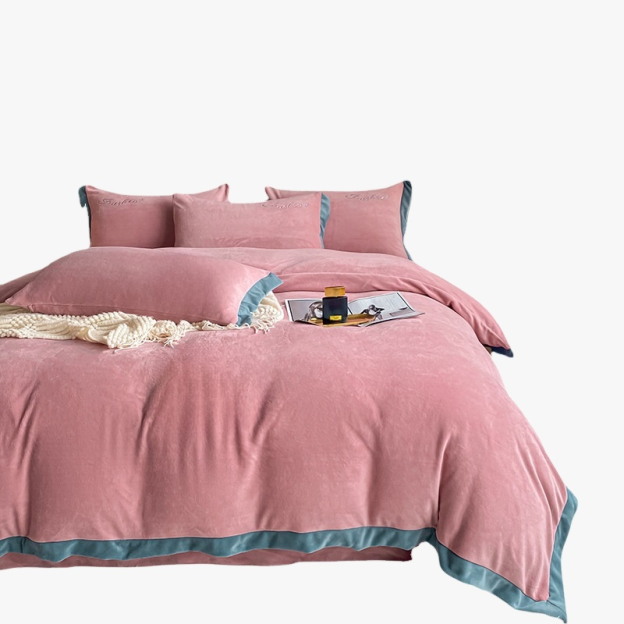 Premium Thickened Flannel Bedding Set – Milk Velvet, Anti-Static, Winter Comfort