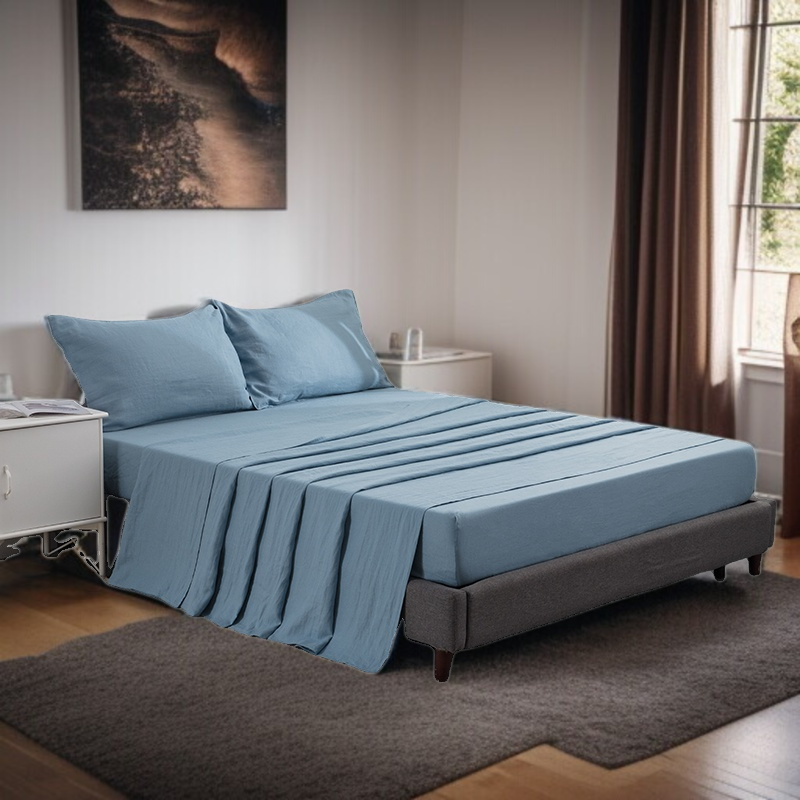 Cotton Flat Sheet Bedding Set