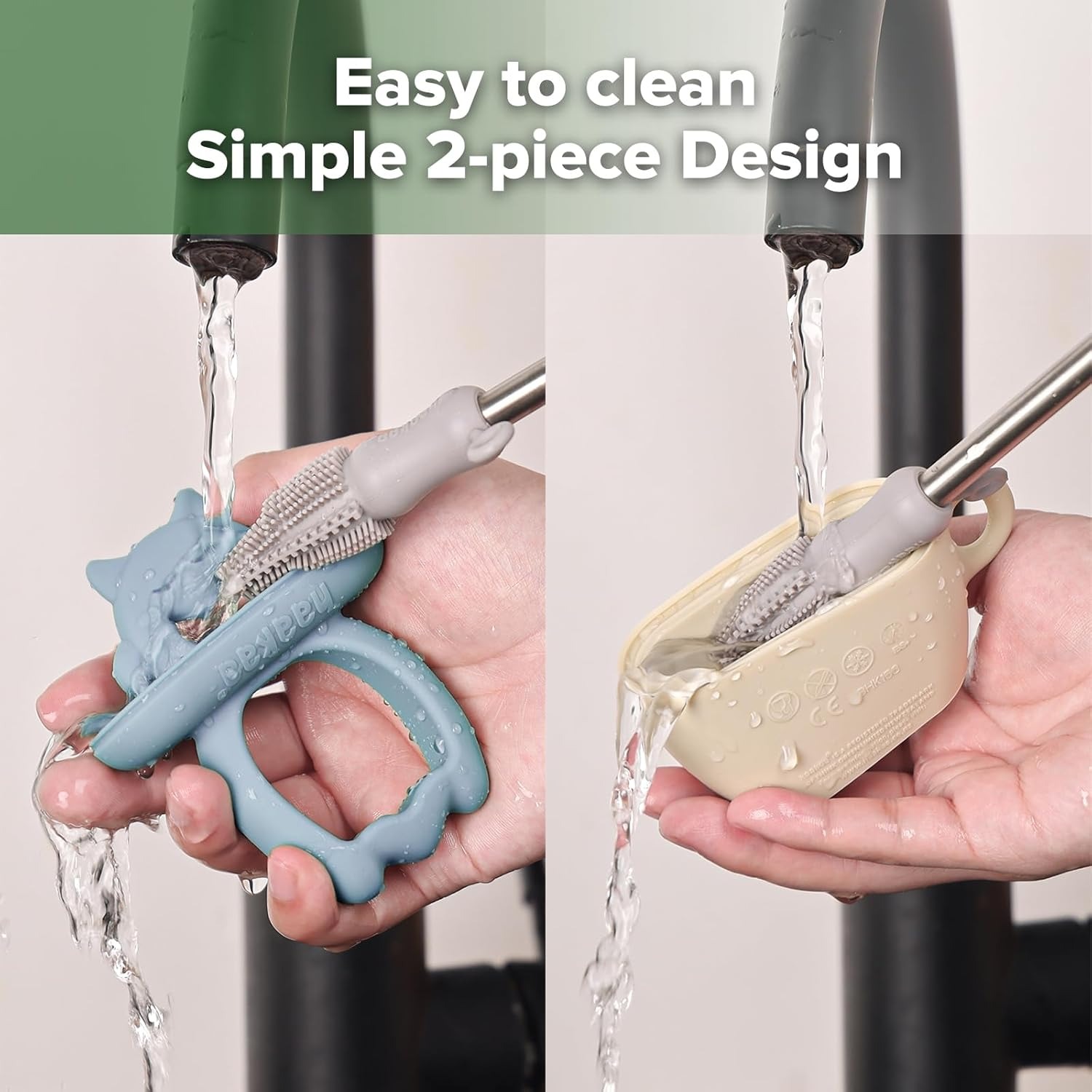 Haakaa Chilly Monster Ice Pop Mould Set - Sky Blue + Mustard