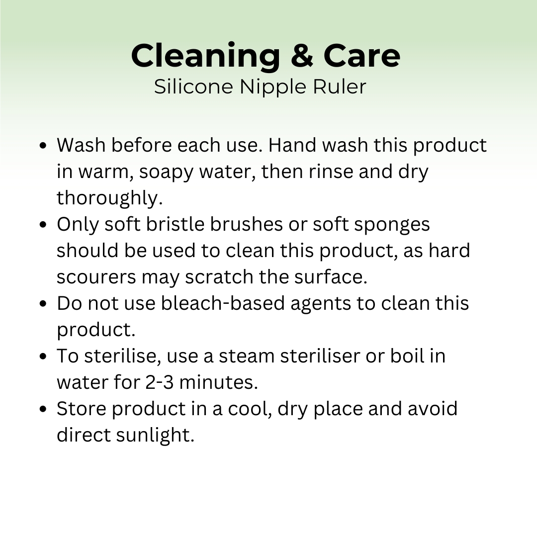 Haakaa Silicone Nipple Ruler for Breastfeeding tape measurement sizes 10mm to 30mm