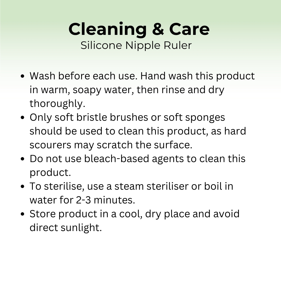 Haakaa Silicone Nipple Ruler for Breastfeeding tape measurement sizes 10mm to 30mm