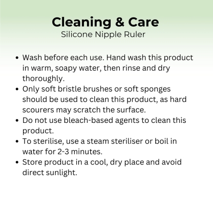 Haakaa Silicone Nipple Ruler for Breastfeeding tape measurement sizes 10mm to 30mm