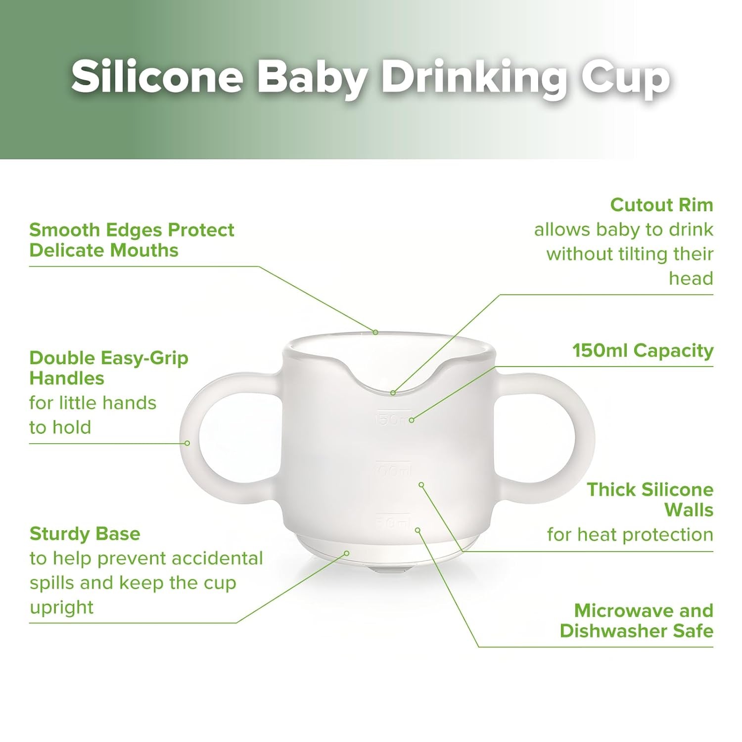 haakaa silicone baby drinking cup sturdy base