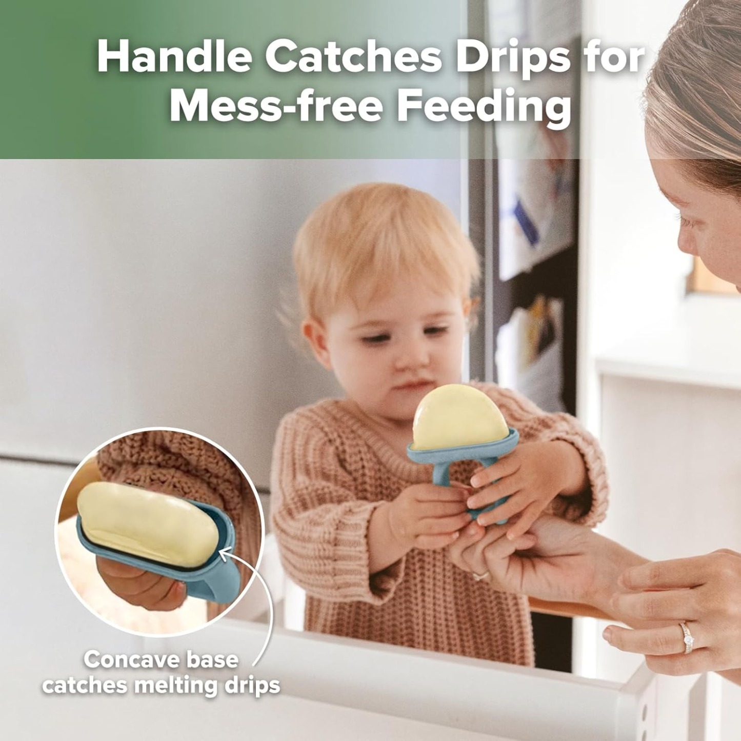 Haakaa Chilly Monster Ice Pop Mould Set - Sky Blue + Mustard