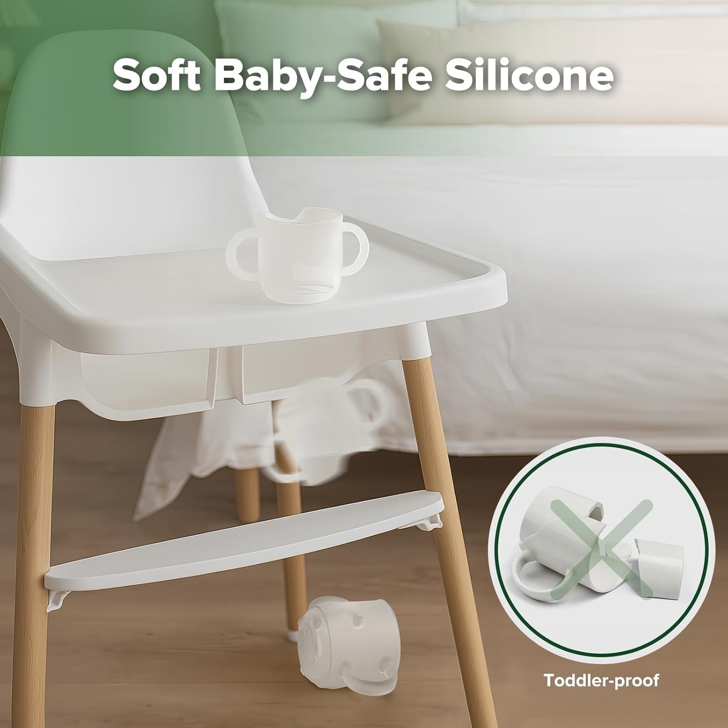 haakaa silicone baby drinking cup soft baby safe silicone
