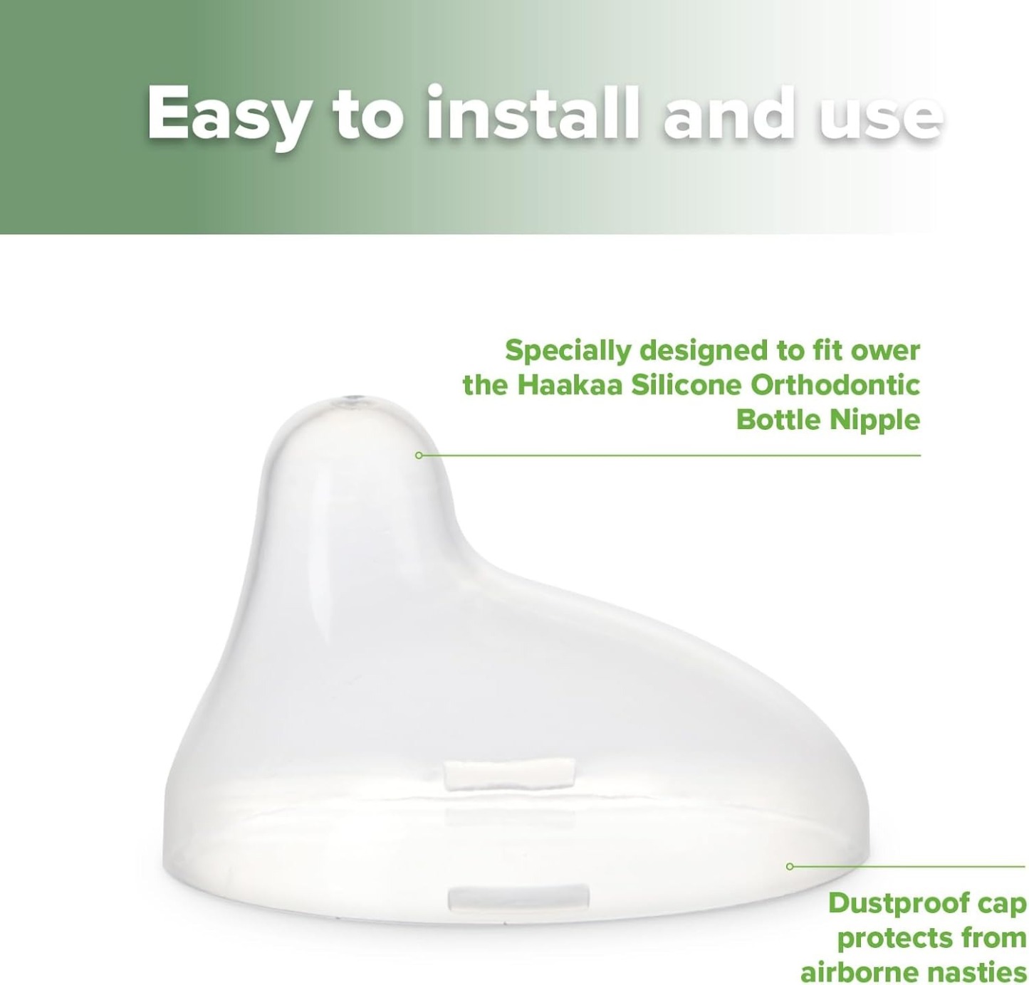 haakaa gen3 glass bottle orthodontic nipple replacement cap easy to install and use