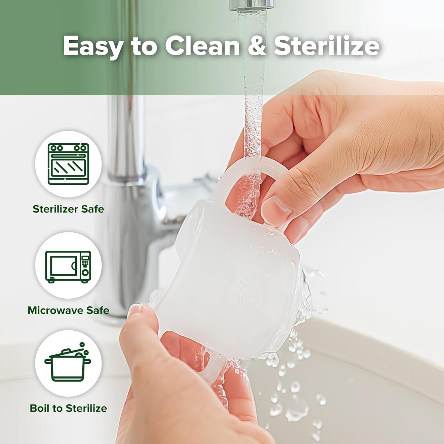haakaa silicone baby drinking cup easy to clean and sterilize