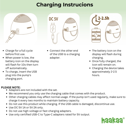 Haakaa 2pcs E-Ladybug Wearable Electric Breast Pump