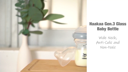 Haakaa GEN 3 Glass Baby Bottle 90ml (0m+) / 160ml (6m+)