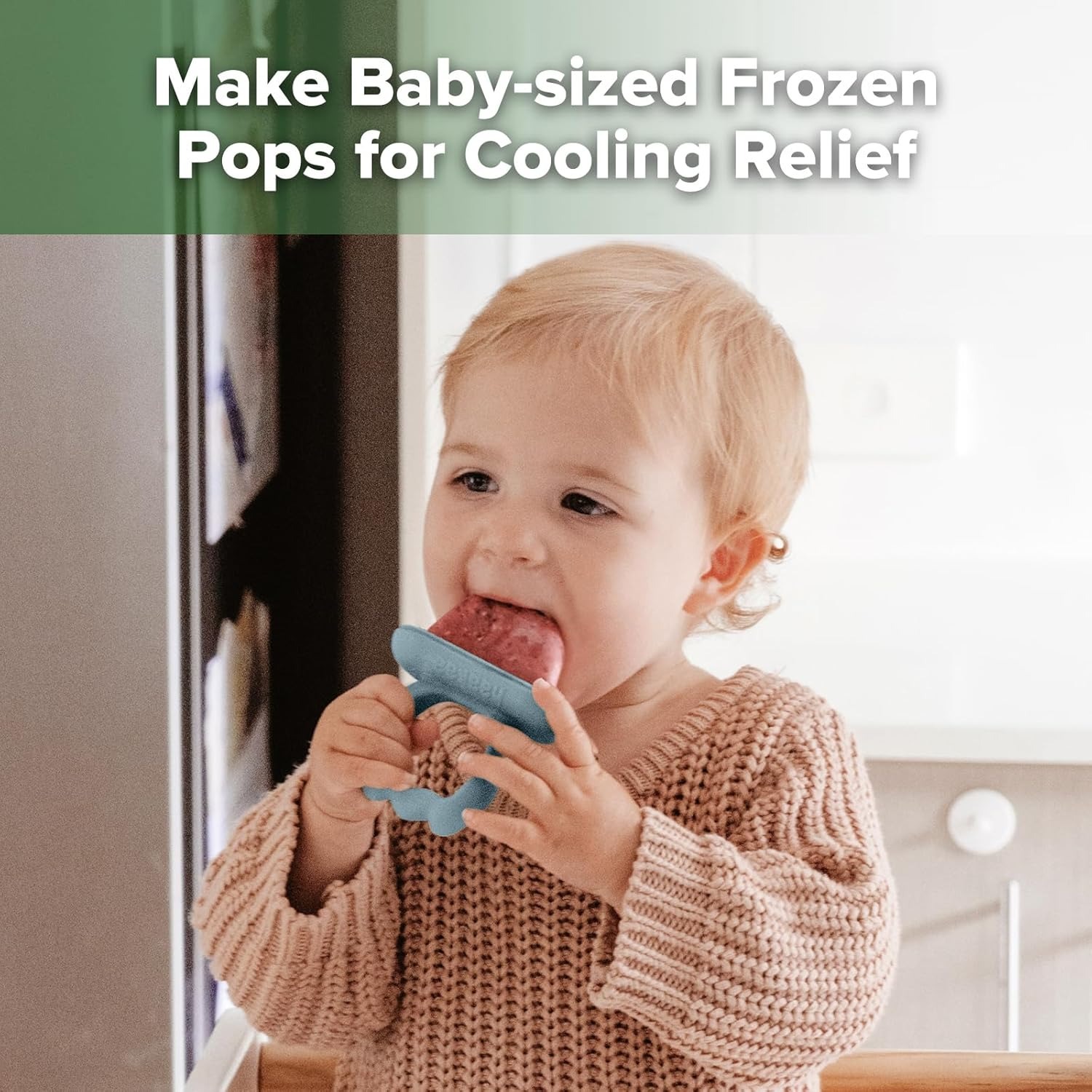 Haakaa Chilly Monster Ice Pop Mould Set - Sky Blue + Mustard