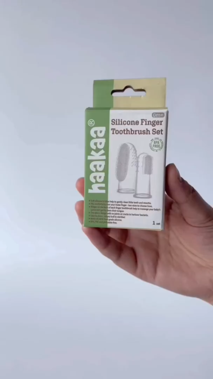 Haakaa Silicone Finger Toothbrush set S & L (0-18 months)