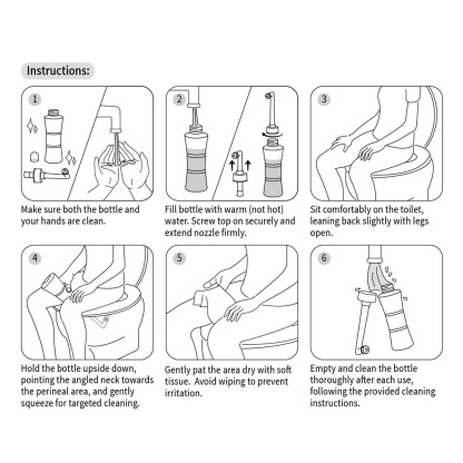 Haakaa Peri Cleanse Portable Gynecological Bottle 500ml Pregnant and Postpartum Care Feminine Hygienic Wash Travel Bidet