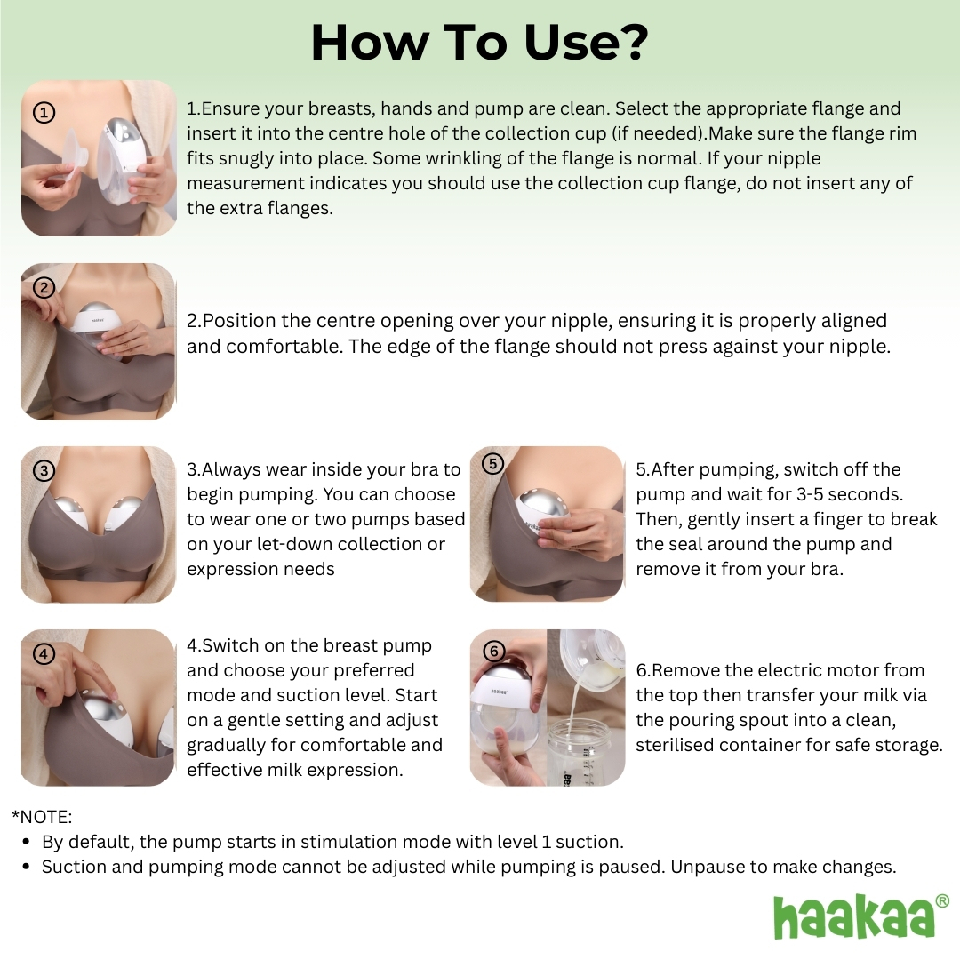 Haakaa 2pcs E-Ladybug Wearable Electric Breast Pump