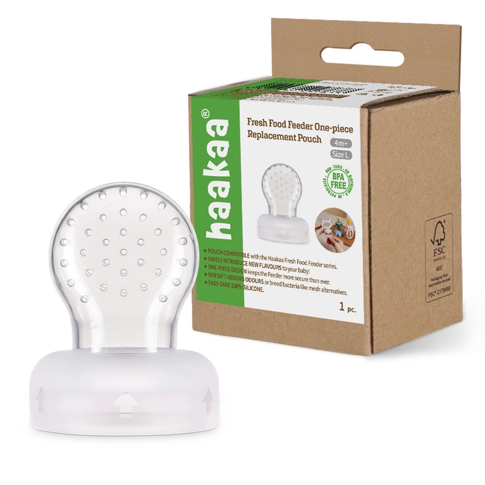 Haakaa Fresh Food Feeder Teether - Freeze-N-Feed Mini Combo - Silicone Feeder + Mini Tray