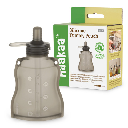 Haakaa Happii Bear Silicone Goody Pouch & Silicone Yummy Pouch