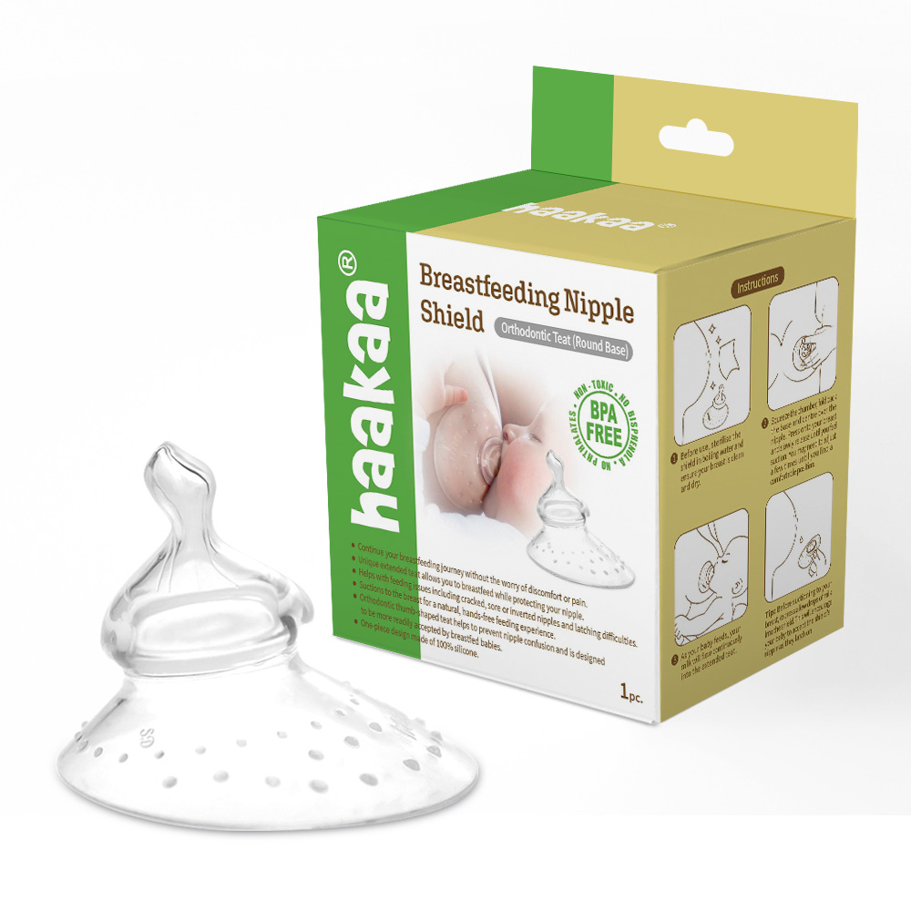 HaaKaa Breastfeeding Nipple Shield - ORTHODONTIC TEAT (Thumb Shape)