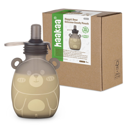 Haakaa Happii Bear Silicone Goody Pouch & Silicone Yummy Pouch