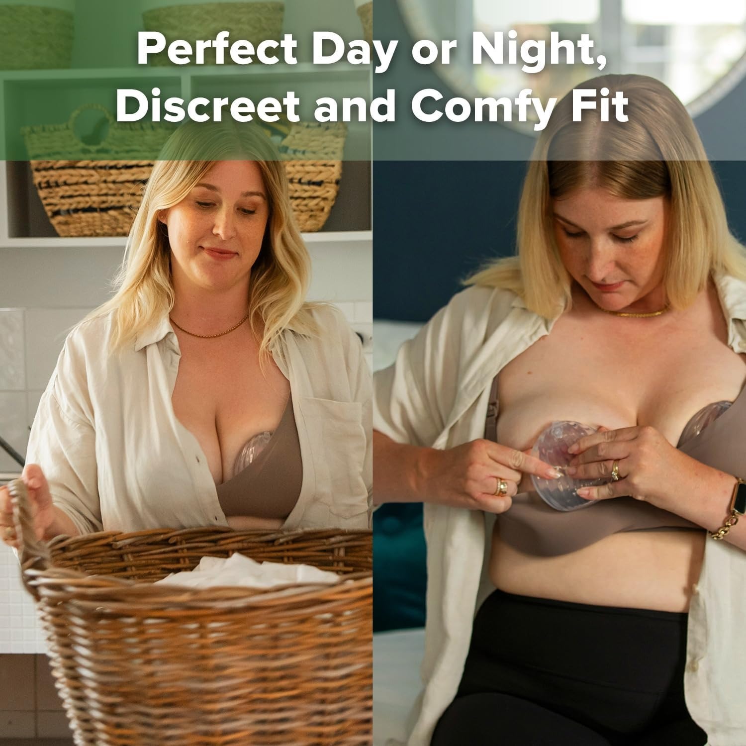 haakaa shell breast pump perfect day or night discreet and comfy fit
