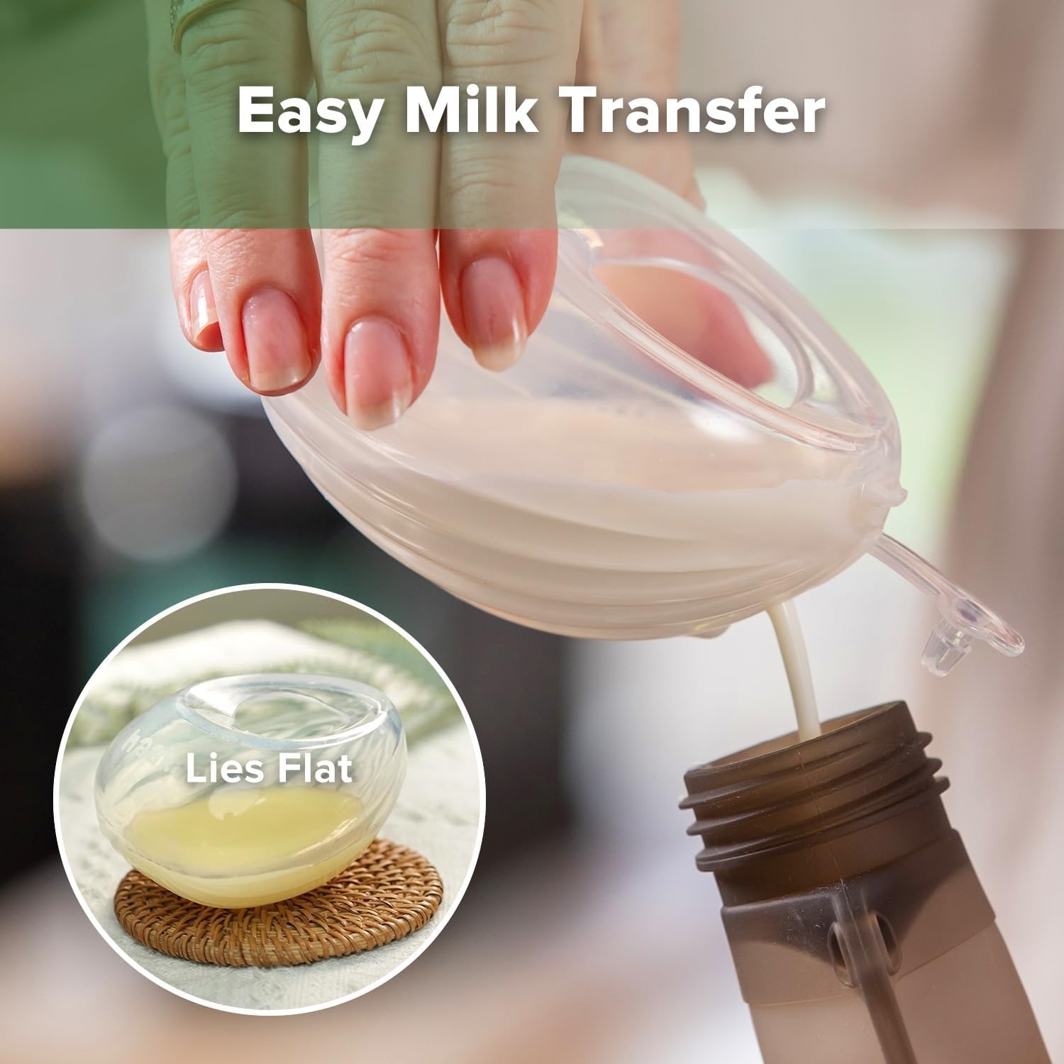 haakaa shell breast pump easy milk transfer