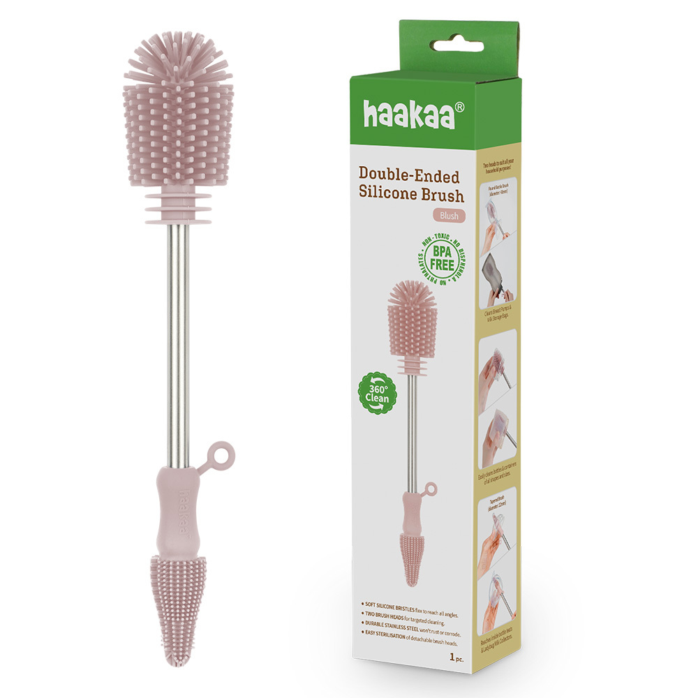 Haakaa Double-Ended Silicone Cleaning Brush