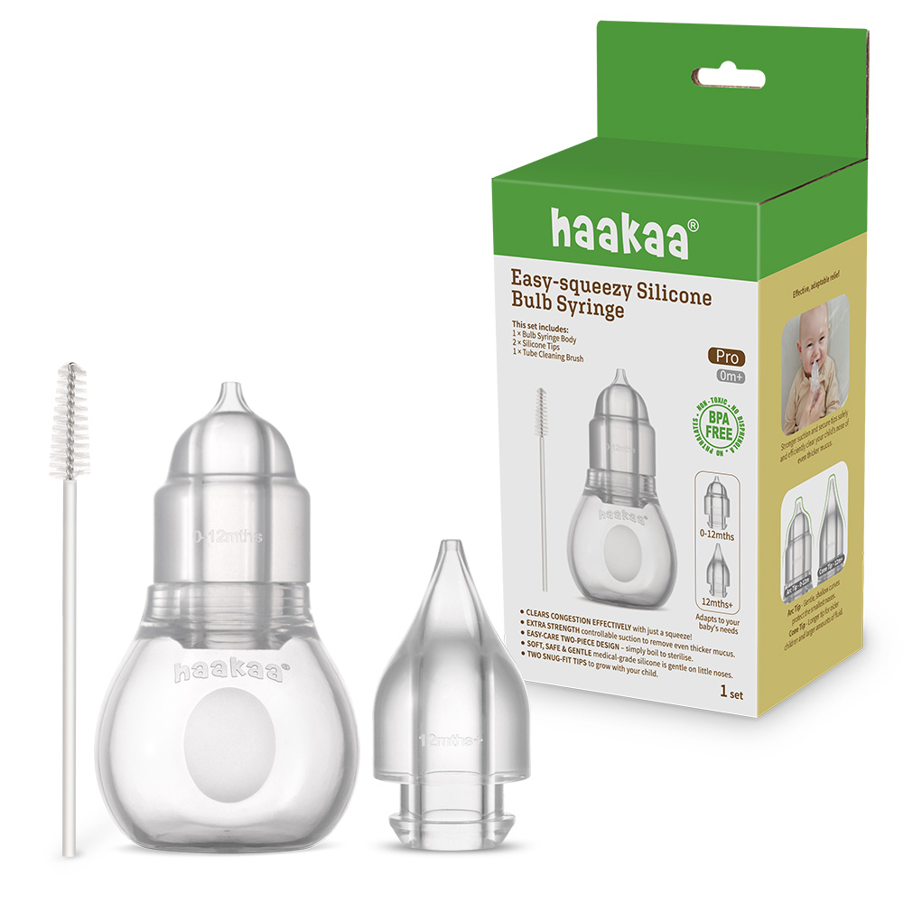 Haakaa Nasal Care Easy-Squeezy Penguin Pro Silicone Bulb Syringe