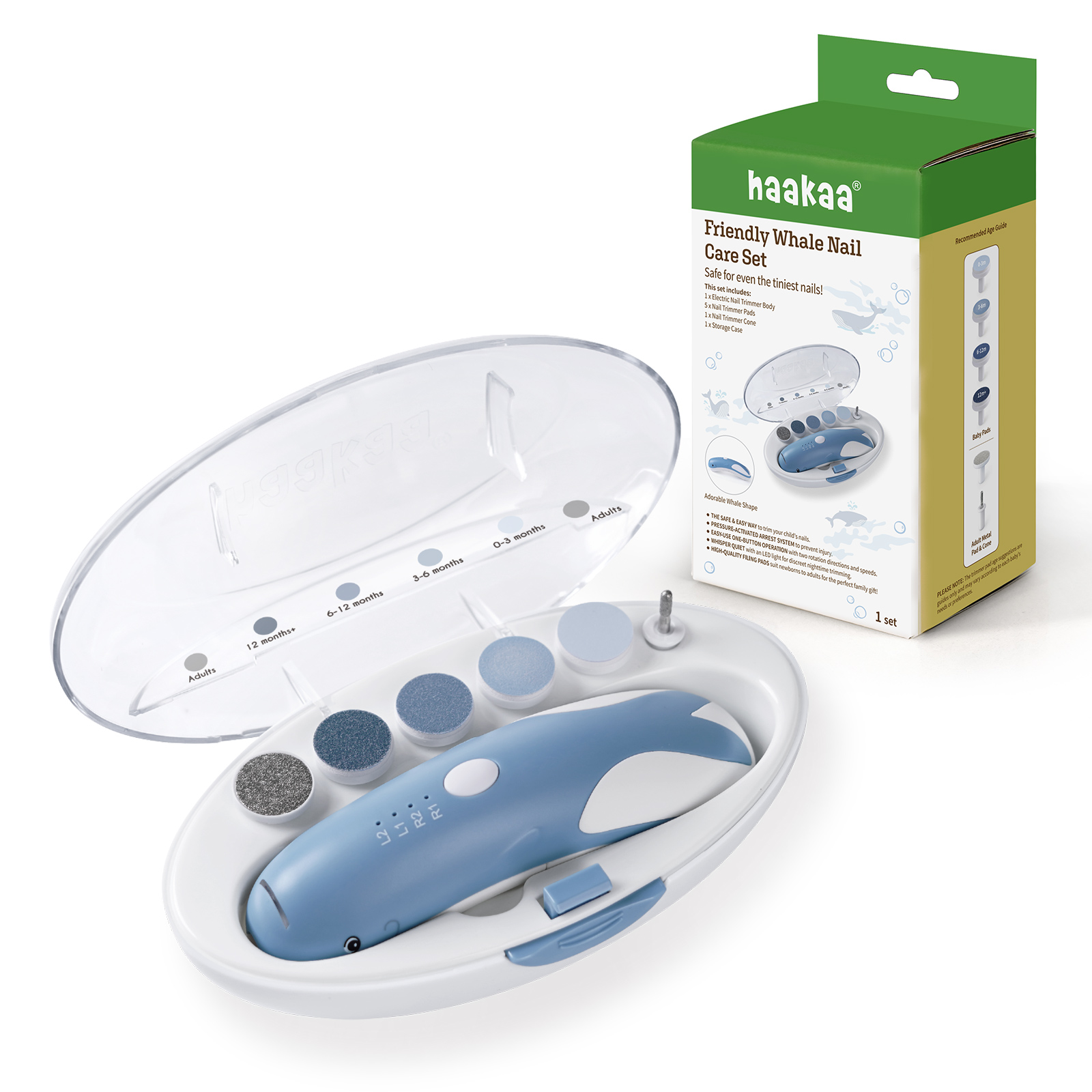 Haakaa Friendly Whale Baby Nail Care Trimmer Set