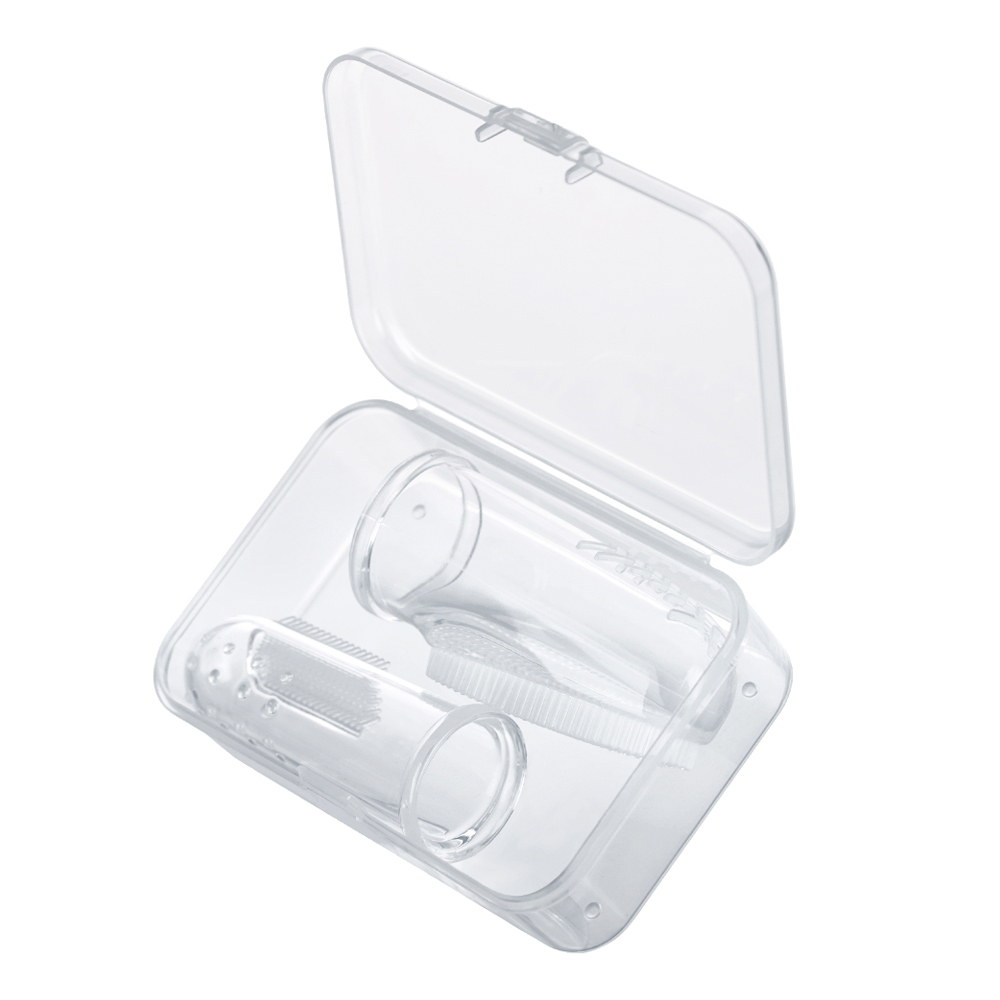 Haakaa Silicone Finger Toothbrush set S & L (0-18 months)