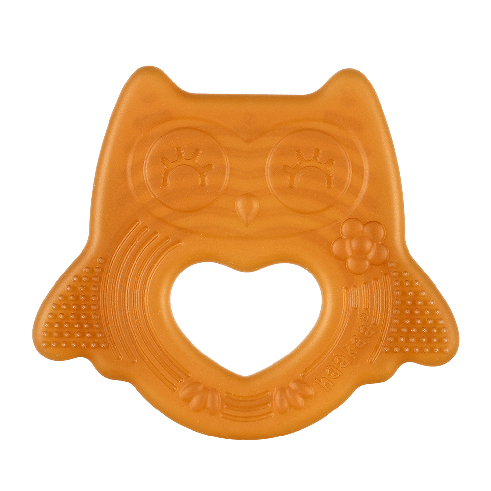 Haakaa Silicone Owl Teether Safe Natural Rubber Soft Teether Soothing Teething Relief