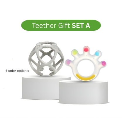 Haakaa Teether Gift Set Present Food Grade Silicone Soft Soother Palm Ball Crown Ferris Wheel design BPA Free