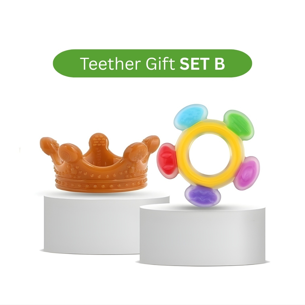 Haakaa Teether Gift Set Present Food Grade Silicone Soft Soother Palm Ball Crown Ferris Wheel design BPA Free