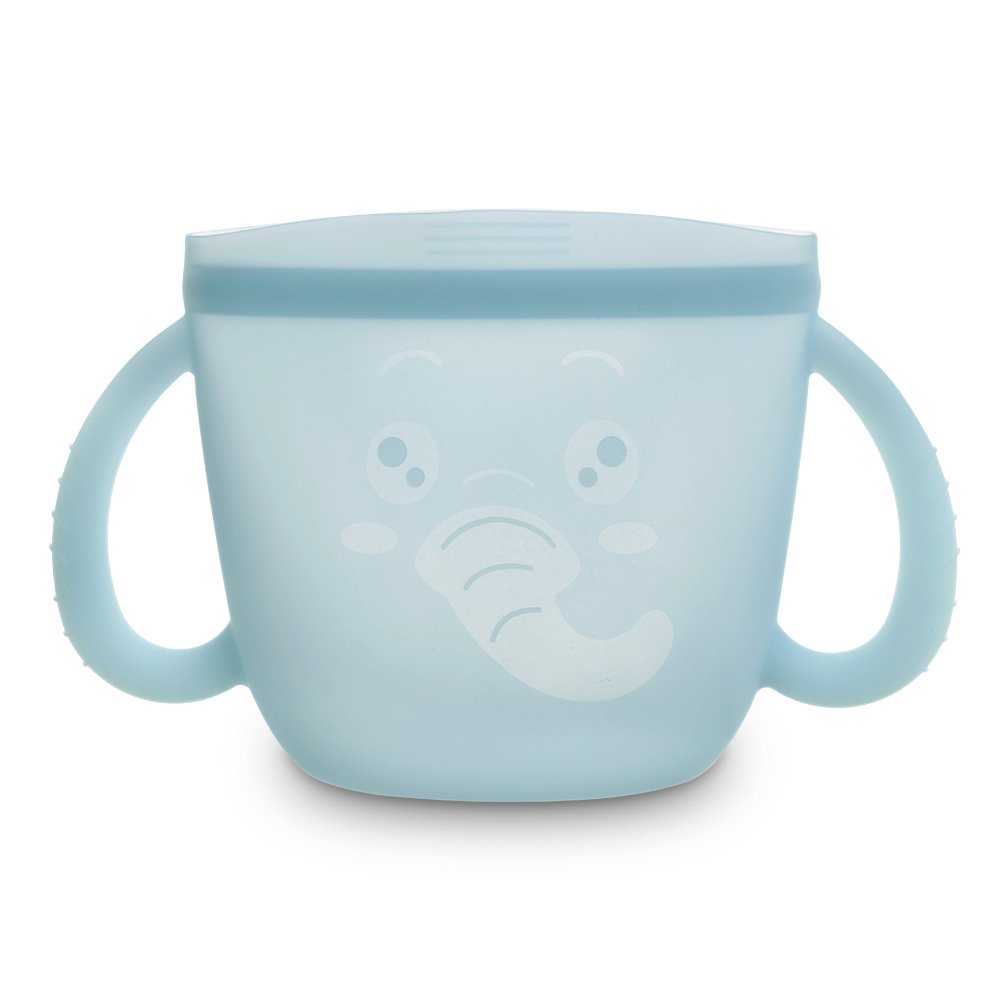 Haakaa Snack-N-Seal Silicone Pouch - Ella Elephant Mist Blue