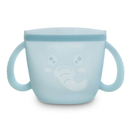 Haakaa Snack-N-Seal Silicone Pouch - Ella Elephant Mist Blue