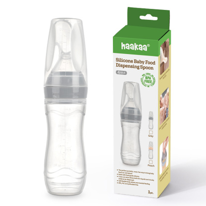 Haakaa Silicone Baby Food Dispensing Spoon Feeding (120ml)