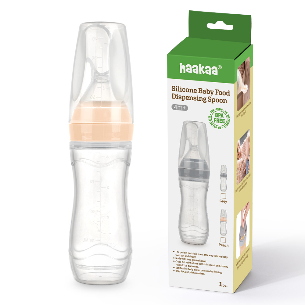 Haakaa Silicone Baby Food Dispensing Spoon Feeding (120ml)