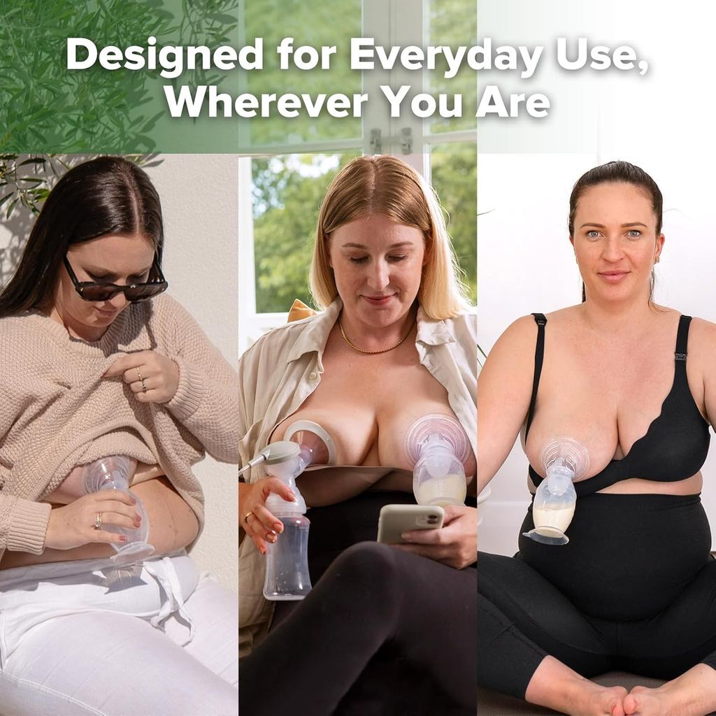 Haakaa Gen.2 Plus Upgraded Manual Breast Pump Multi-Ring ComfortCARE Sensitive Silicone Breast Pump with Stopper Set